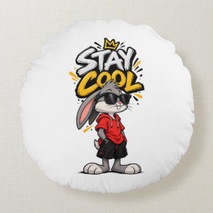 Coussins Ronds Style de rue lapin graphique Restez cool – Urba dr