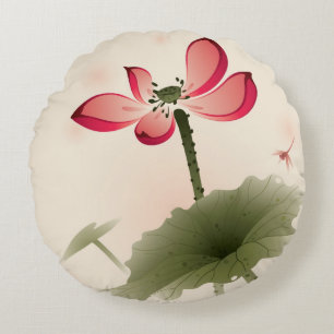 Coussins Ronds Style oriental Lotus