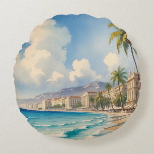 Coussins Ronds Style vintage Monte Carlo Beach Travel