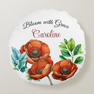 Coussins Ronds Sublime Aquarelle Rouge Pépites joyeuse retraite