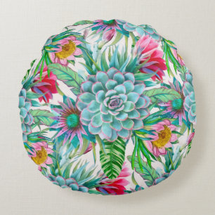 Coussins Ronds Succulent jardin tropical