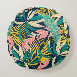 Coussins Ronds Summer abstract seamless pattern with colorful tro