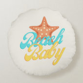 Coussins Ronds Summery Beach Baby Word Art (Dos)
