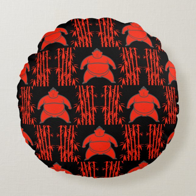 Coussins Ronds Sumo Wrestler (Devant)