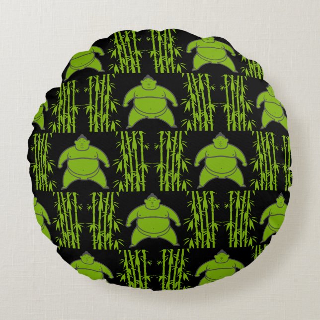 Coussins Ronds Sumo Wrestler (Devant)