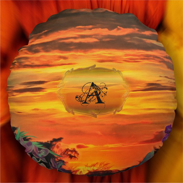 Coussins Ronds Sunset Plaza Marina 2584 (Créateur téléchargé)