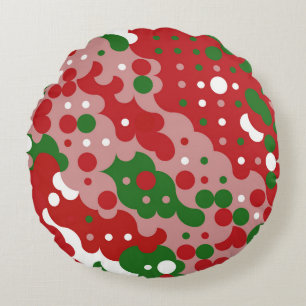 Coussins Ronds Super Funky Mod Retro Motif de Noël