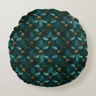 Coussins Ronds Super Luxe Turquoise & Or