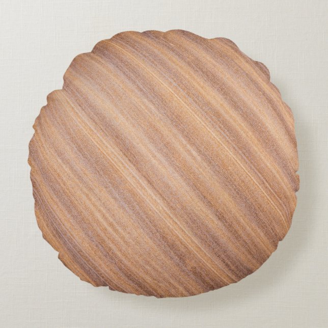 Coussins Ronds surface Brown en bois (Devant)