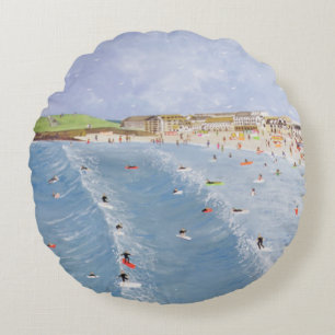 Coussins Ronds Surfer chez Porthmeor