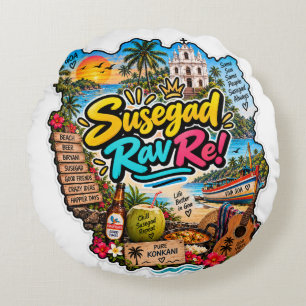 Coussins Ronds Susegad Rav Re ! — Âme Konkani pure, l'âme goaise