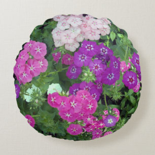 Coussins Ronds Sweet William’s Garden Une palette de violet rose