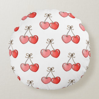 Coussins Ronds Sweetheart Cherries