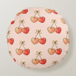 Coussins Ronds Sweetheart Cherries