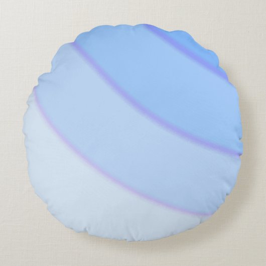 Coussins Ronds Swirl motif pastel bleu violet (Devant)