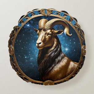 Coussins Ronds Symbole astrologique de Capricorne
