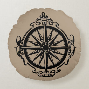 Coussins Ronds Symbole : Boussole