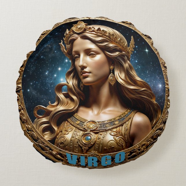 Coussins Ronds Symbole d'astrologie virale (Devant)