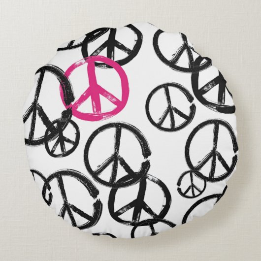 Coussins Ronds Symbole de paix (Dos)