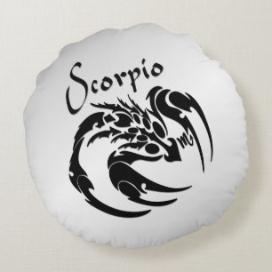 Coussins Ronds Symbole et signe du zodiaque du scorpion