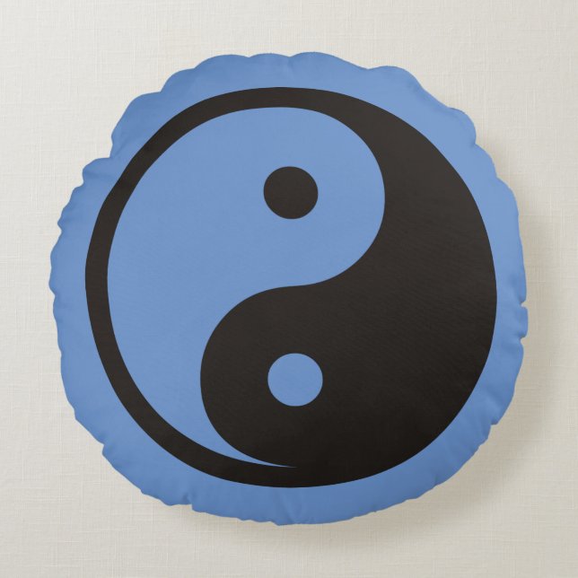 Coussins Ronds Symbole Yin Yang - tatouage solide (Devant)