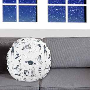 Coussins Ronds Système solaire externe Astronaut Flotte de vaisse