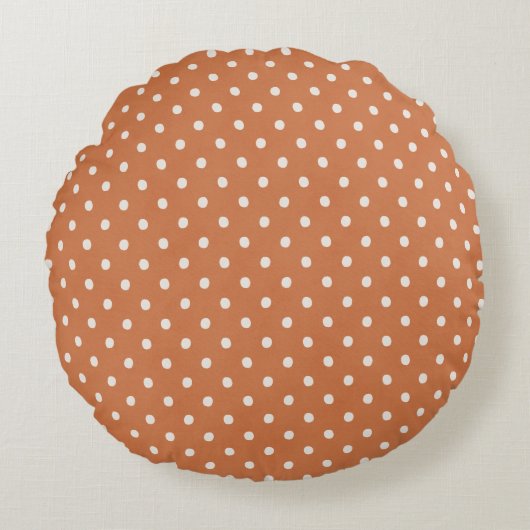 Coussins Ronds Taches de crème orange   (Devant)