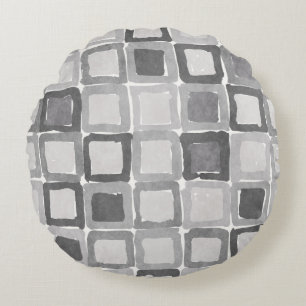 Coussins Ronds Taches peintes gris moderne 