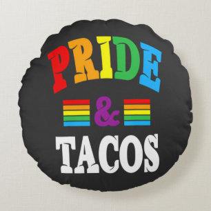 Coussins Ronds Tacos de la fierté LGBT