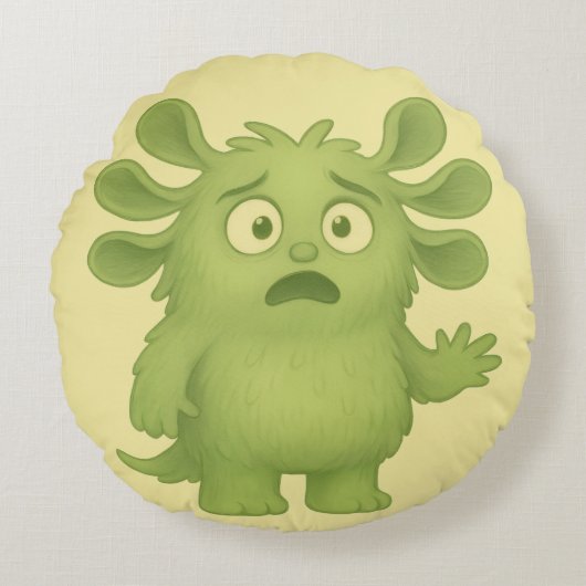Coussins Ronds Tapsi le monstre TDAH sensible et réactif (Devant)