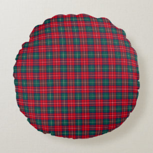 Coussins Ronds Tartan de fête traditionnel