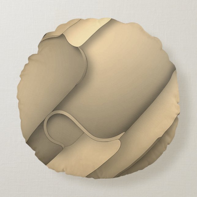 Coussins Ronds Teintes marron Art moderne  (Devant)