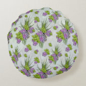 Coussins Ronds Teintes succulentes de la mer Vert & Lavande (Dos)