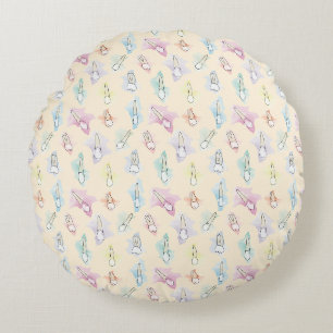 Coussins Ronds Teintures d'aquarelle