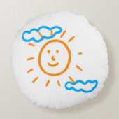 Coussins Ronds Télécharger des enfants Dessiner Transformer des e (Dos)