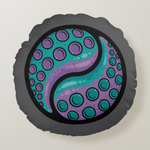 Coussins Ronds Tentacle Yin Yang