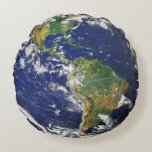 Coussins Ronds Terre<br><div class="desc">Coussin avec conception terrestre (du point de vue de l'Amérique et de l'Afrique).</div>