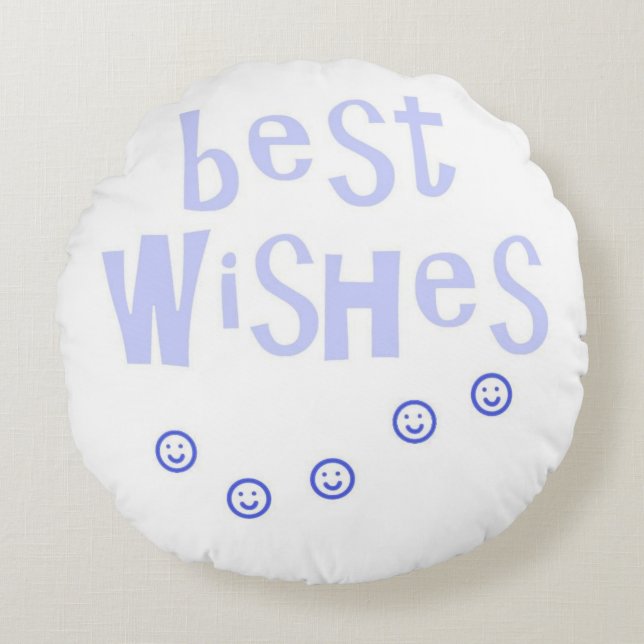 Coussins Ronds texte des meilleurs voeux (Devant)