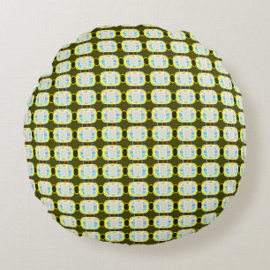 Coussins Ronds texture abstraite, coloré en vichy motif, moderne