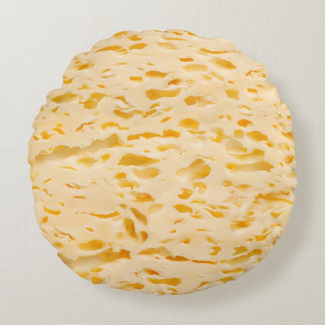 Coussins Ronds Texture de fromage avec trous (Devant)