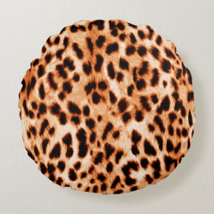 Coussins Ronds texture Empreinte de léopard