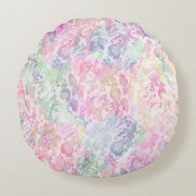 Coussins Ronds Texture géométrique classique modèle moderne répét (Devant)