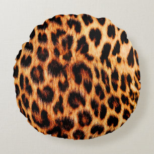 Coussins Ronds Texture léopard, motif sans couture d'animal afric