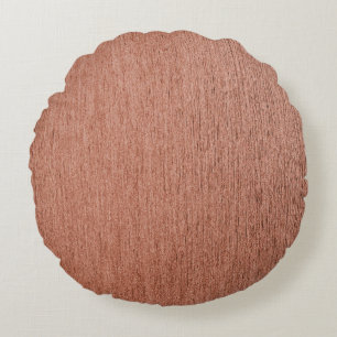 Coussins Ronds Texture Métallique Abstraite Or Rose Moderne