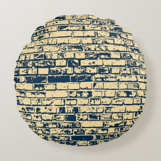 Coussins Ronds Texture of a brick wall. Elegant wallpaper design. (Devant)