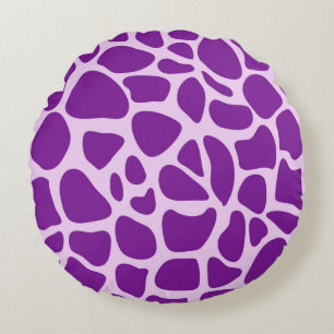 Coussins Ronds Texture violette de la peau de girafe