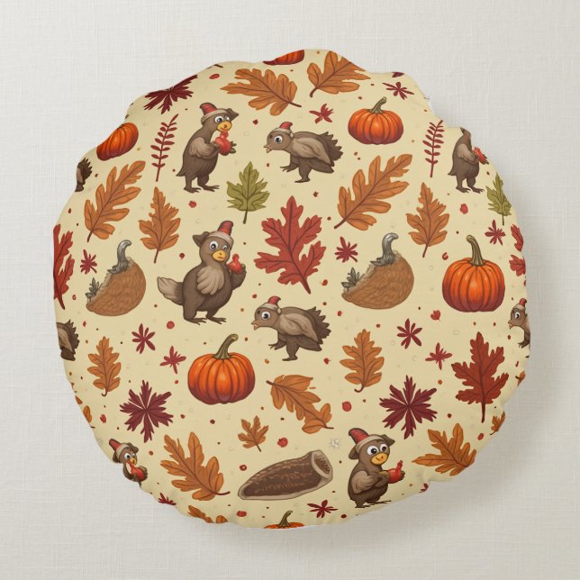 Coussins Ronds Thanksgiving (Dos)