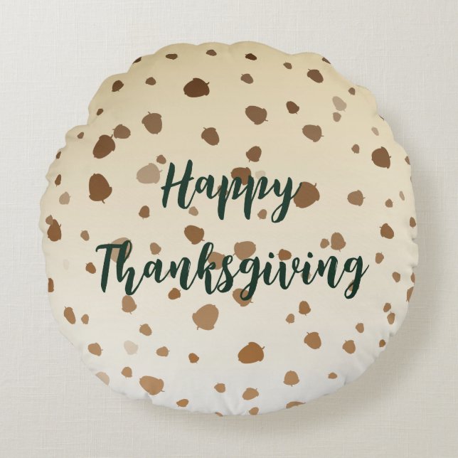Coussins Ronds Thanksgiving Acorns (Devant)