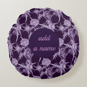Coussins Ronds THISTTLE violet motif