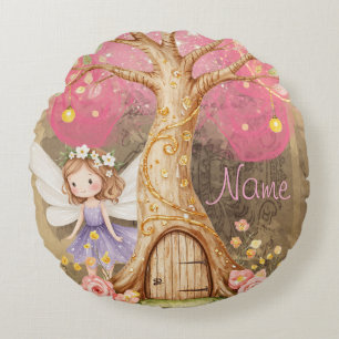 Coussins Ronds Throw Pillow fée de printemps colorée